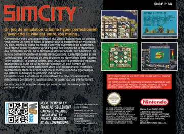 SimCity (France) box cover back